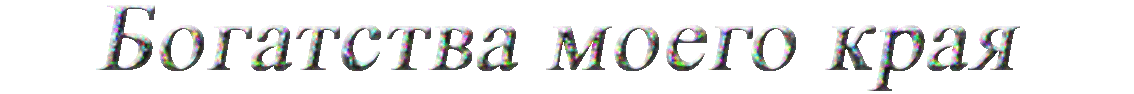 Богатства моего края